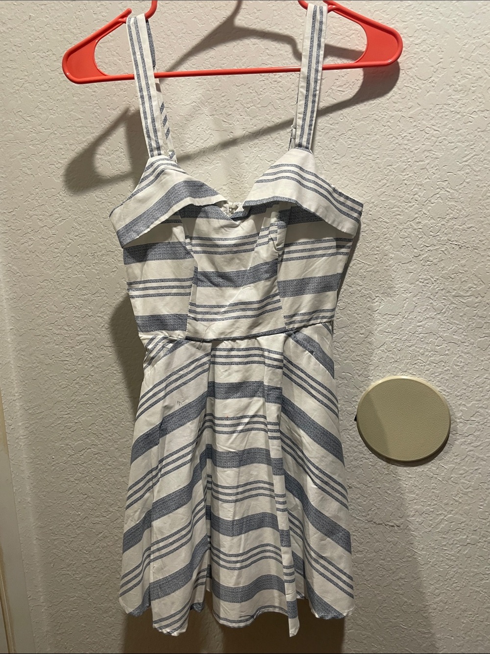 Striped White and Blue Sundress